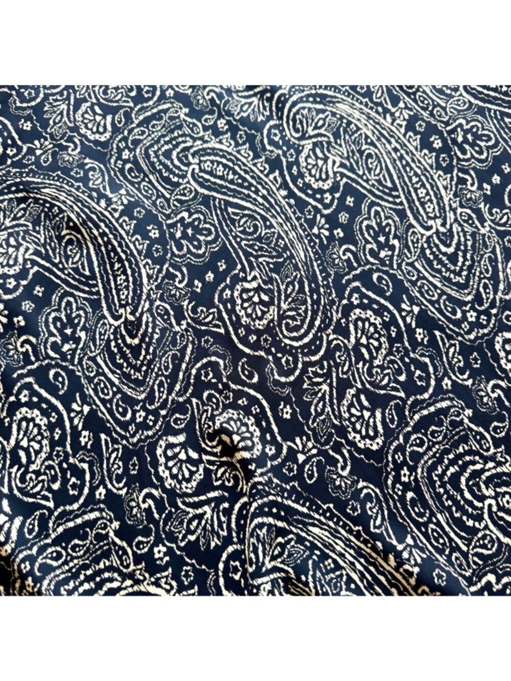 Jones New York Paisley Skirt Size 4 Black & Cream Mid-Length Lined Flowy Style - Picture 4 of 13